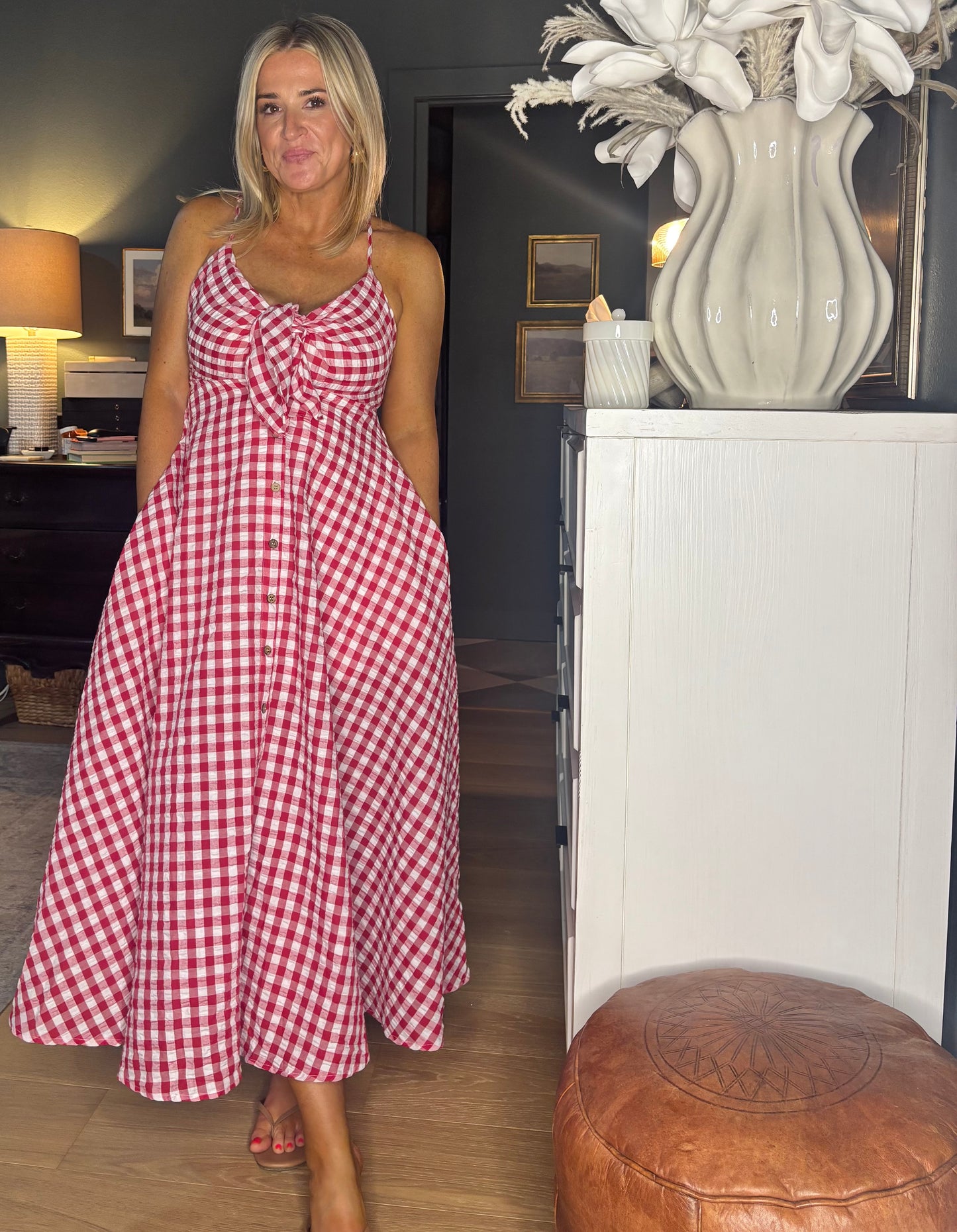 Dolly Gingham Midi