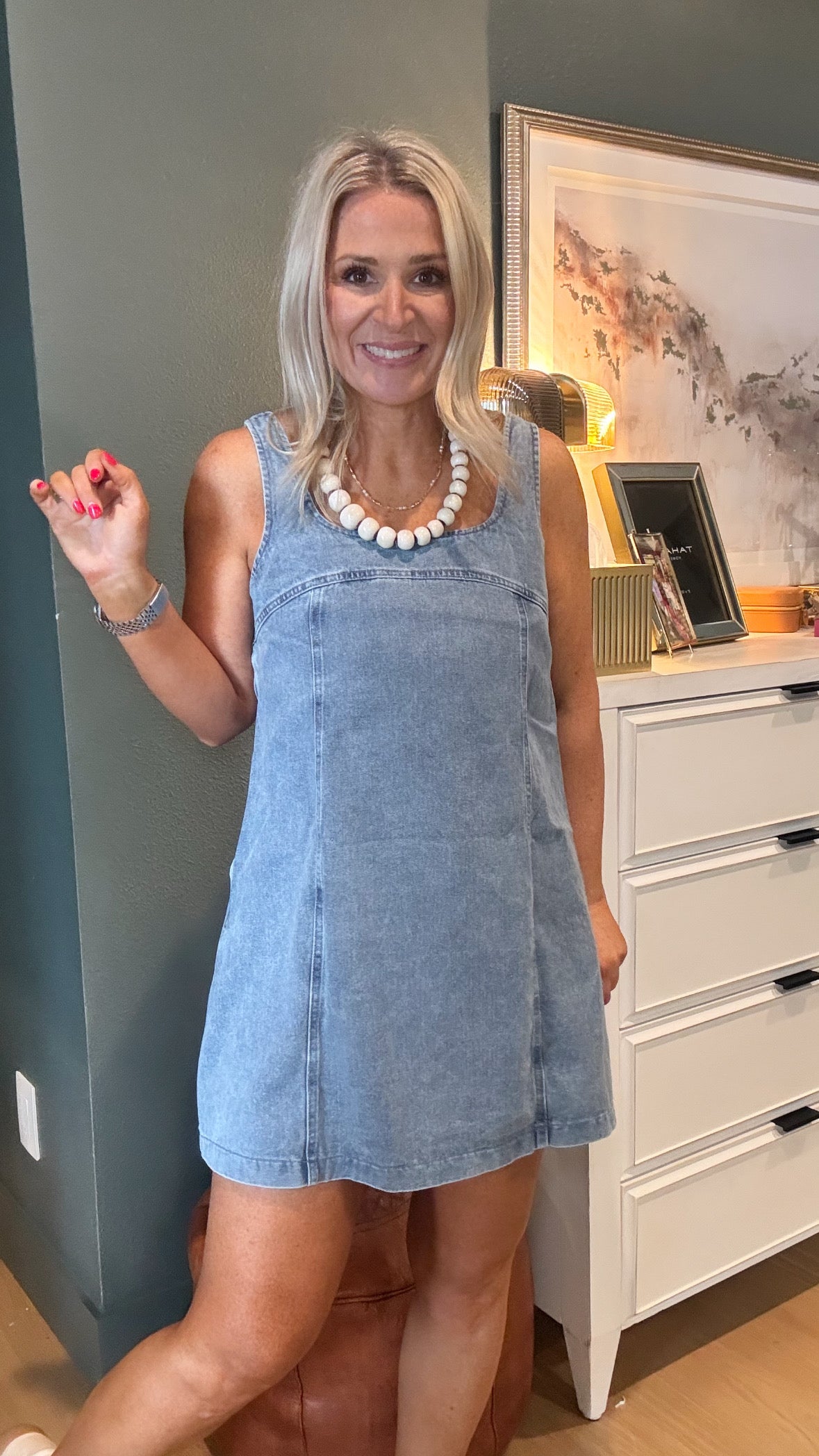 Two Stepping Denim Dress- FINAL SALE