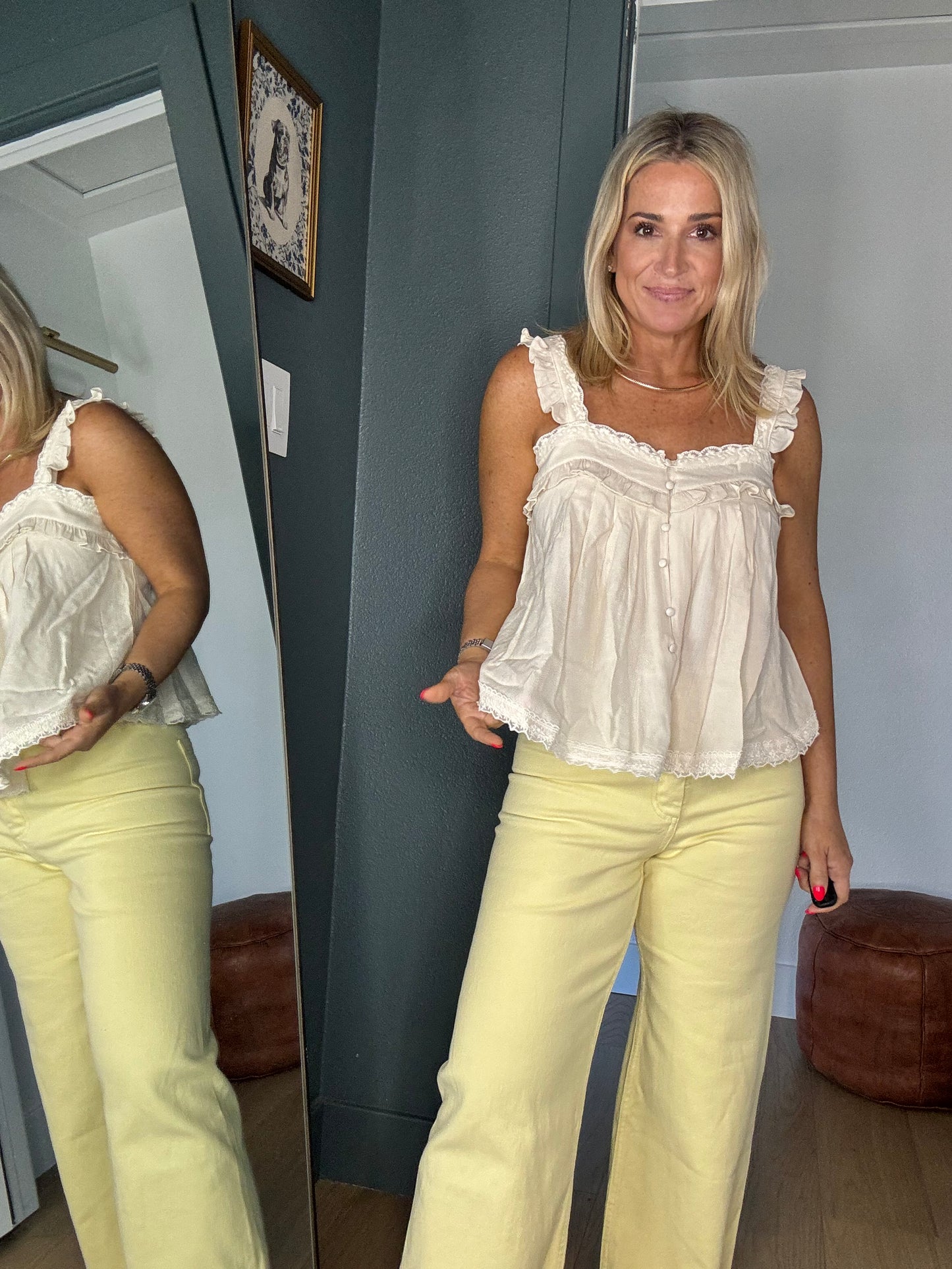 Preston Ruffle Trim Top