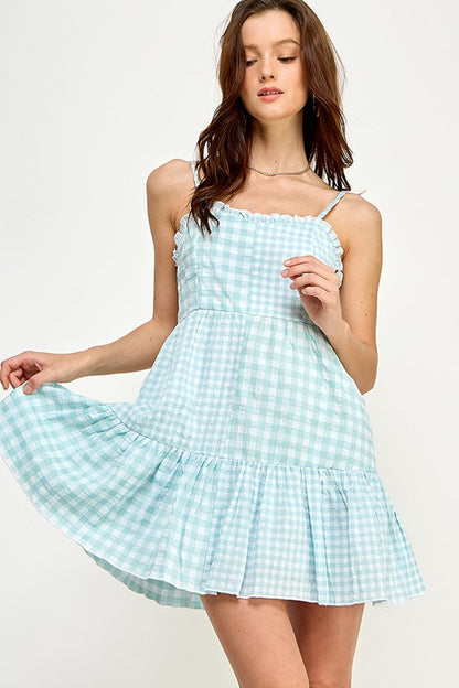 Ruffles and Gingham Dress - FINAL SALE