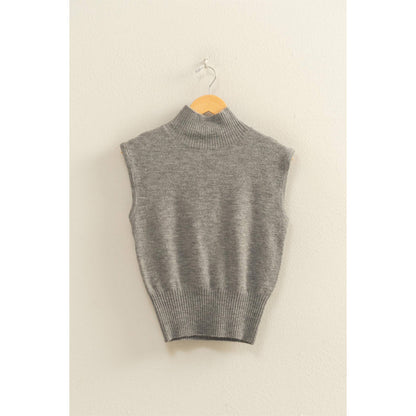Charcoal High Neck Top