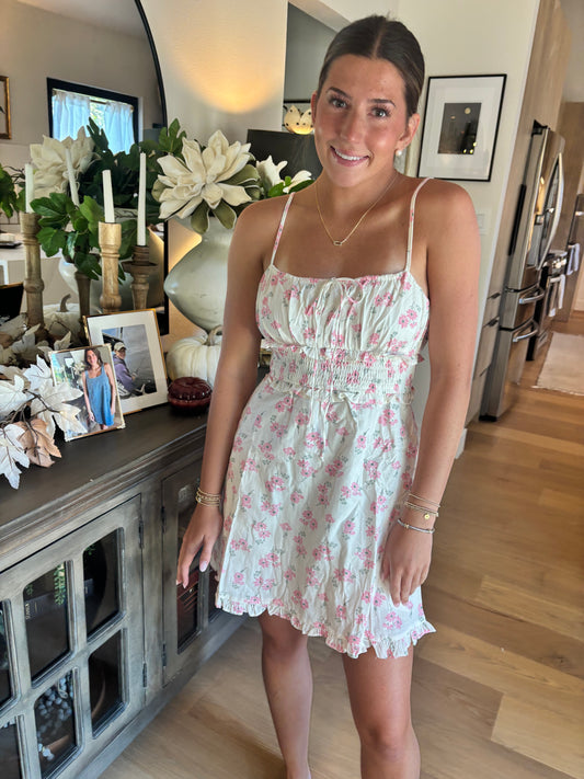 Rosewater Ruffles Mini Dress
