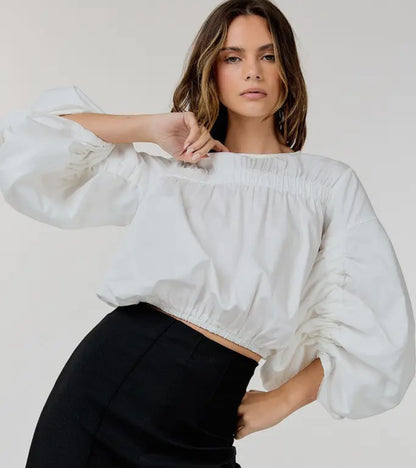 Brooke Bubble Sleeve Top- FINAL SALE