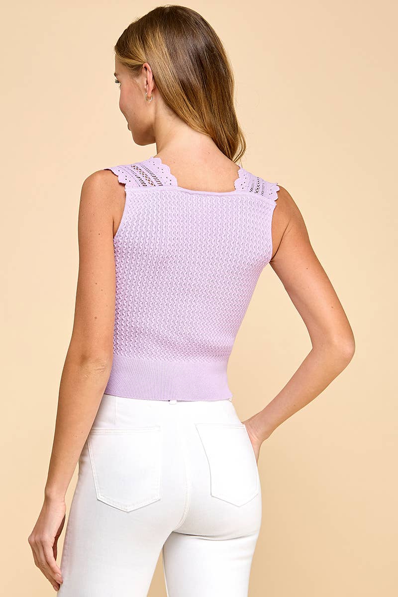 Lavender and Lace Top- FINAL SALE