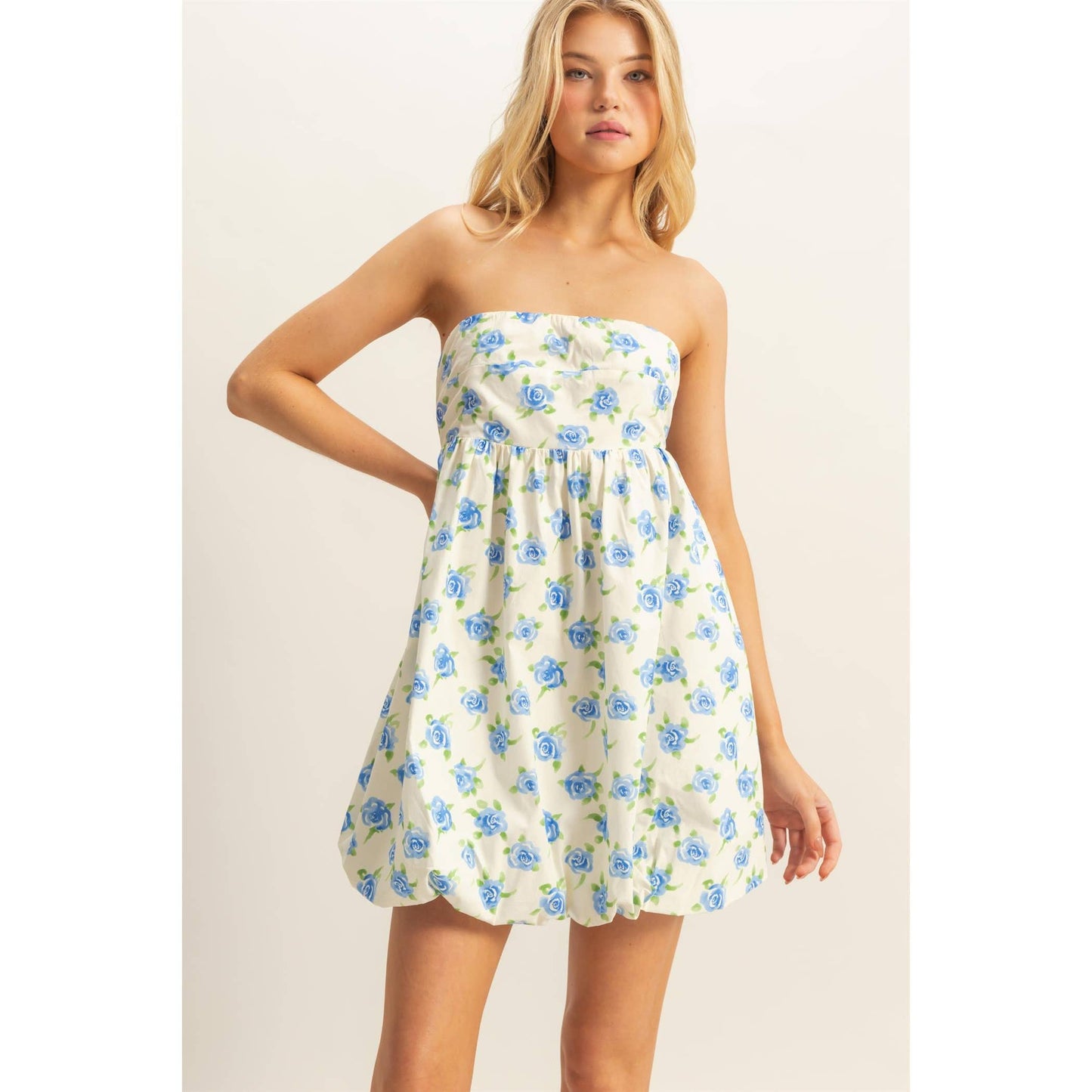 Floral Bubble Mini Dress- FINAL SALE