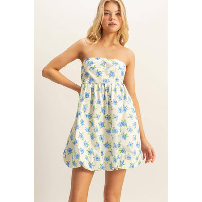 Floral Bubble Mini Dress- FINAL SALE