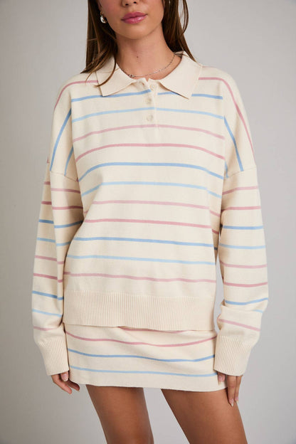 Rainbow Polo Sweater