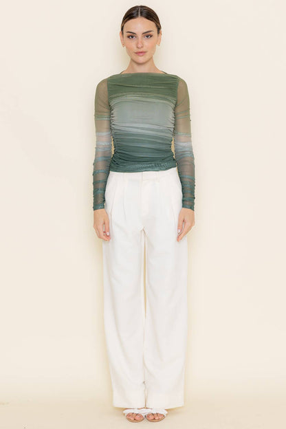 Ombré Mesh Top-FINAL SALE