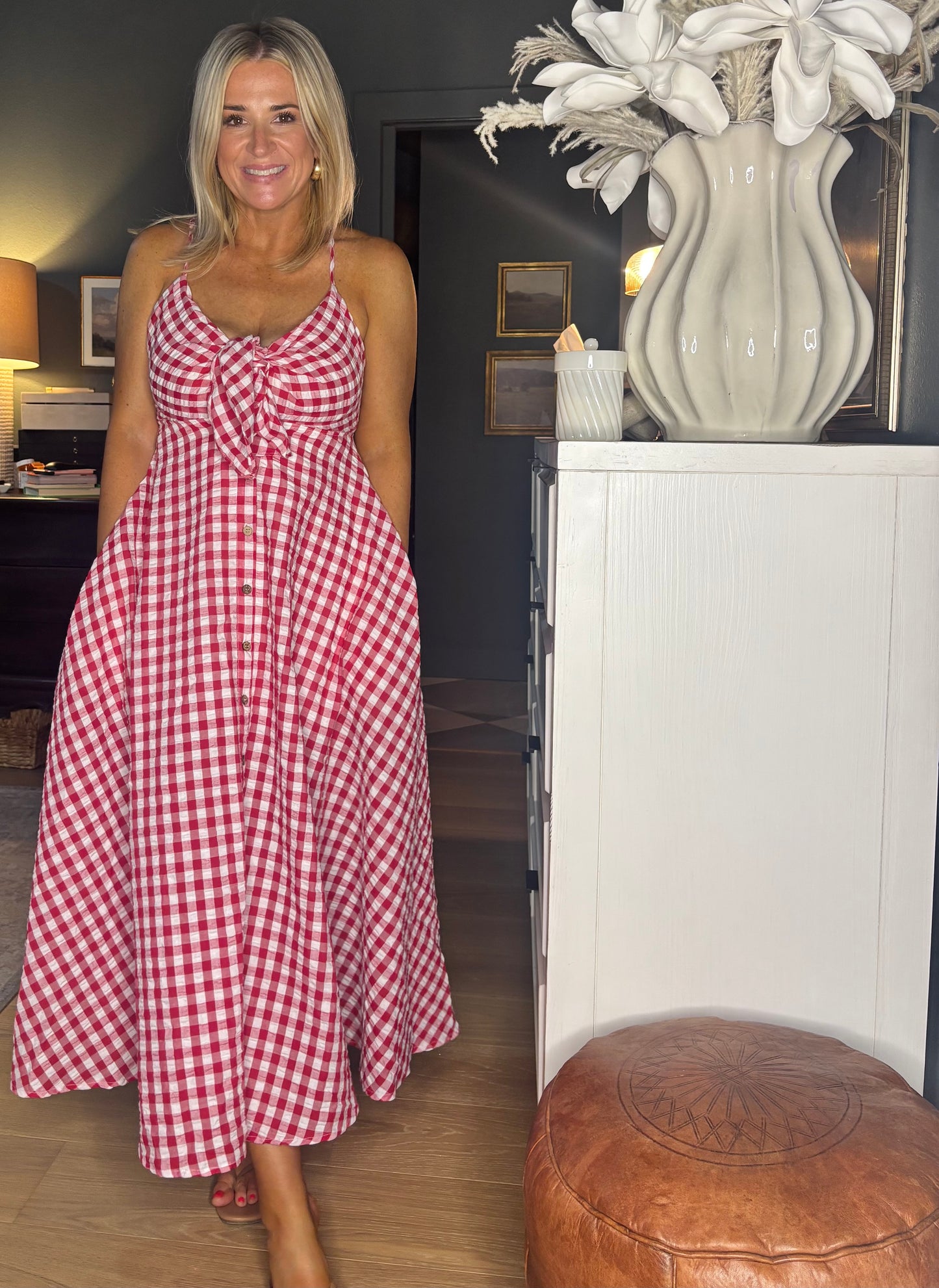 Dolly Gingham Midi