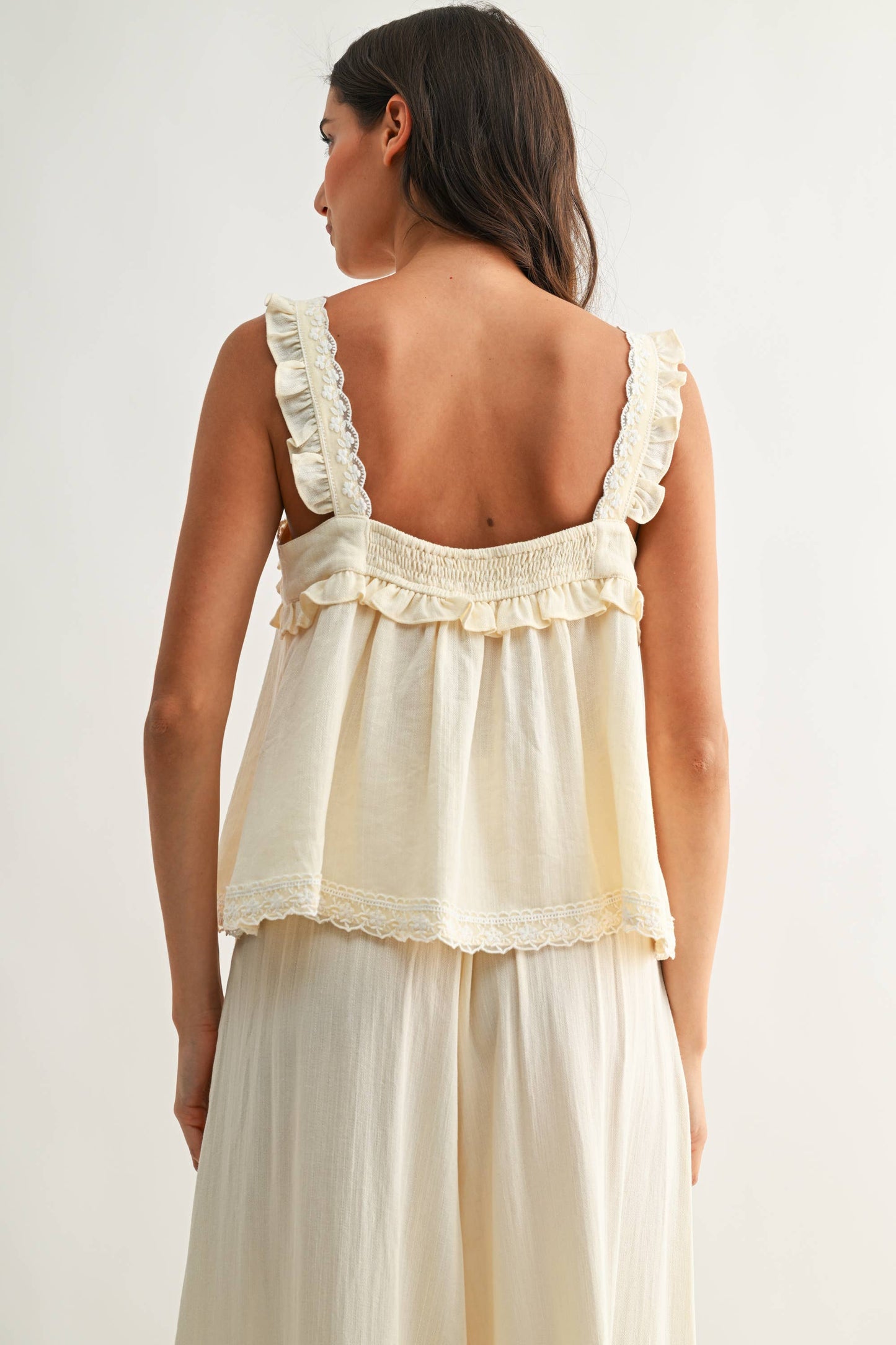 Preston Ruffle Trim Top