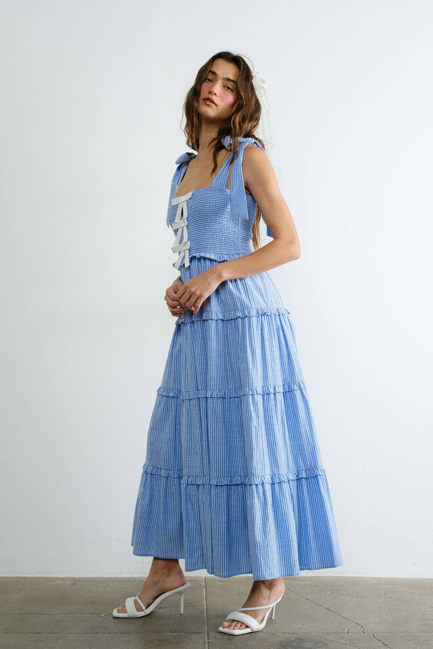 Milano Striped Midi Dress