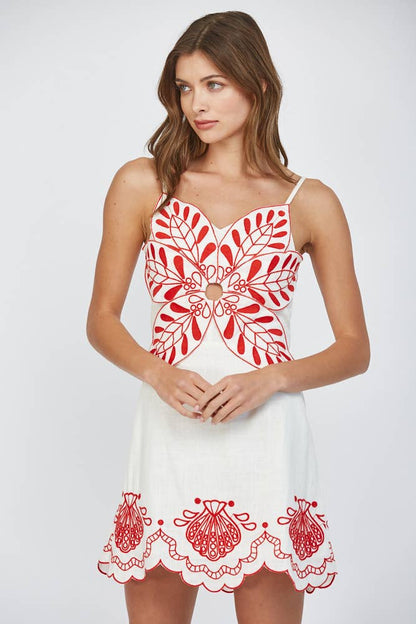 Rio Embroidered Dress- FINAL SALE