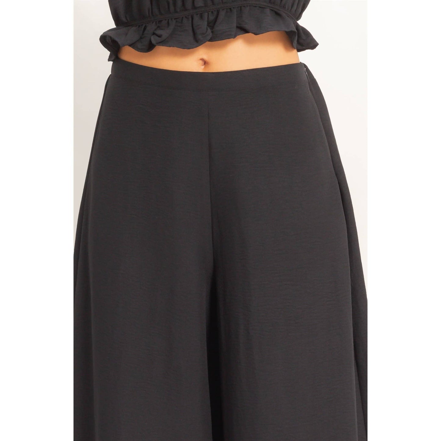 Ruffle Smocked Bust Top & Wide Pants