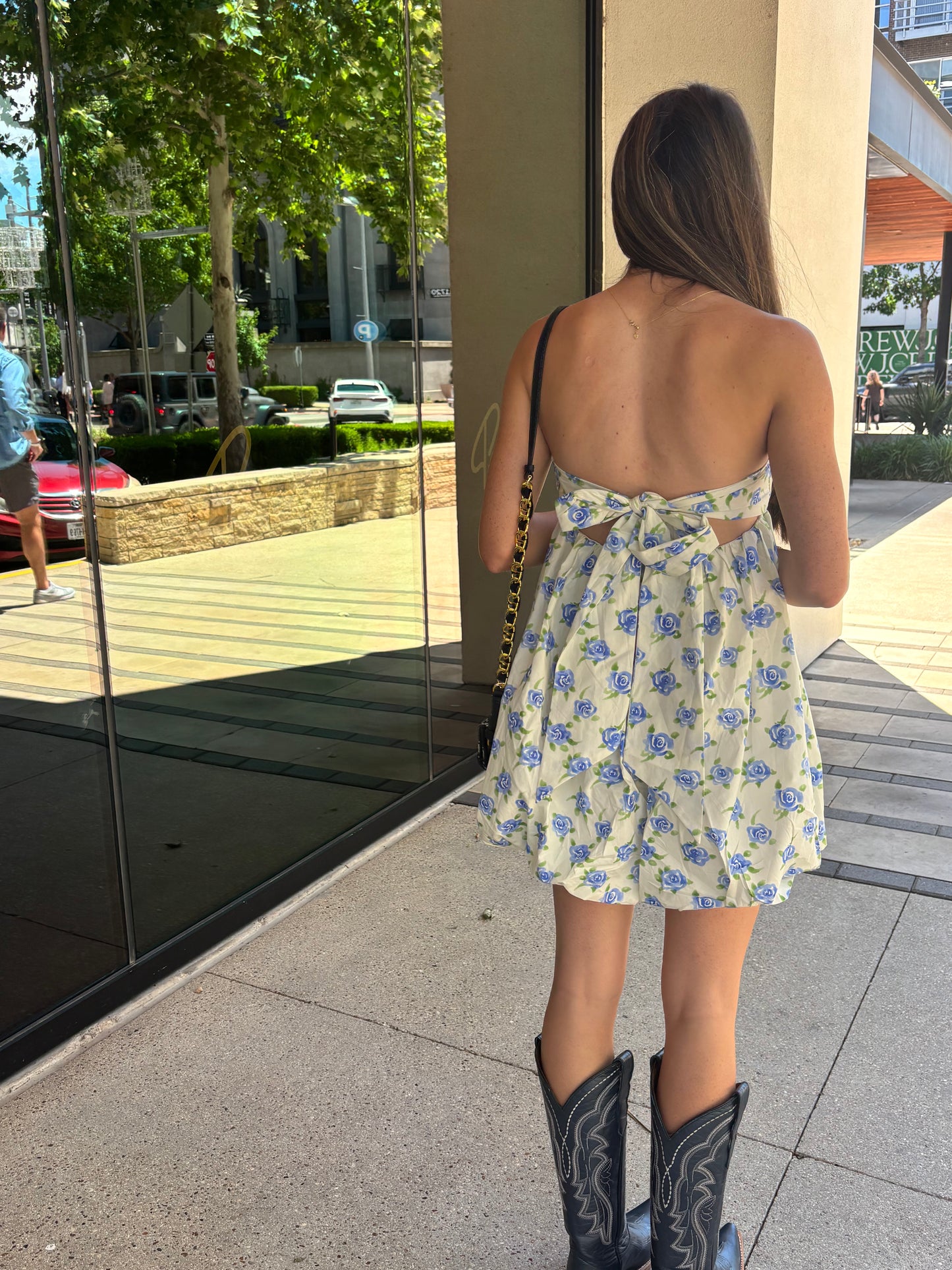Floral Bubble Mini Dress- FINAL SALE