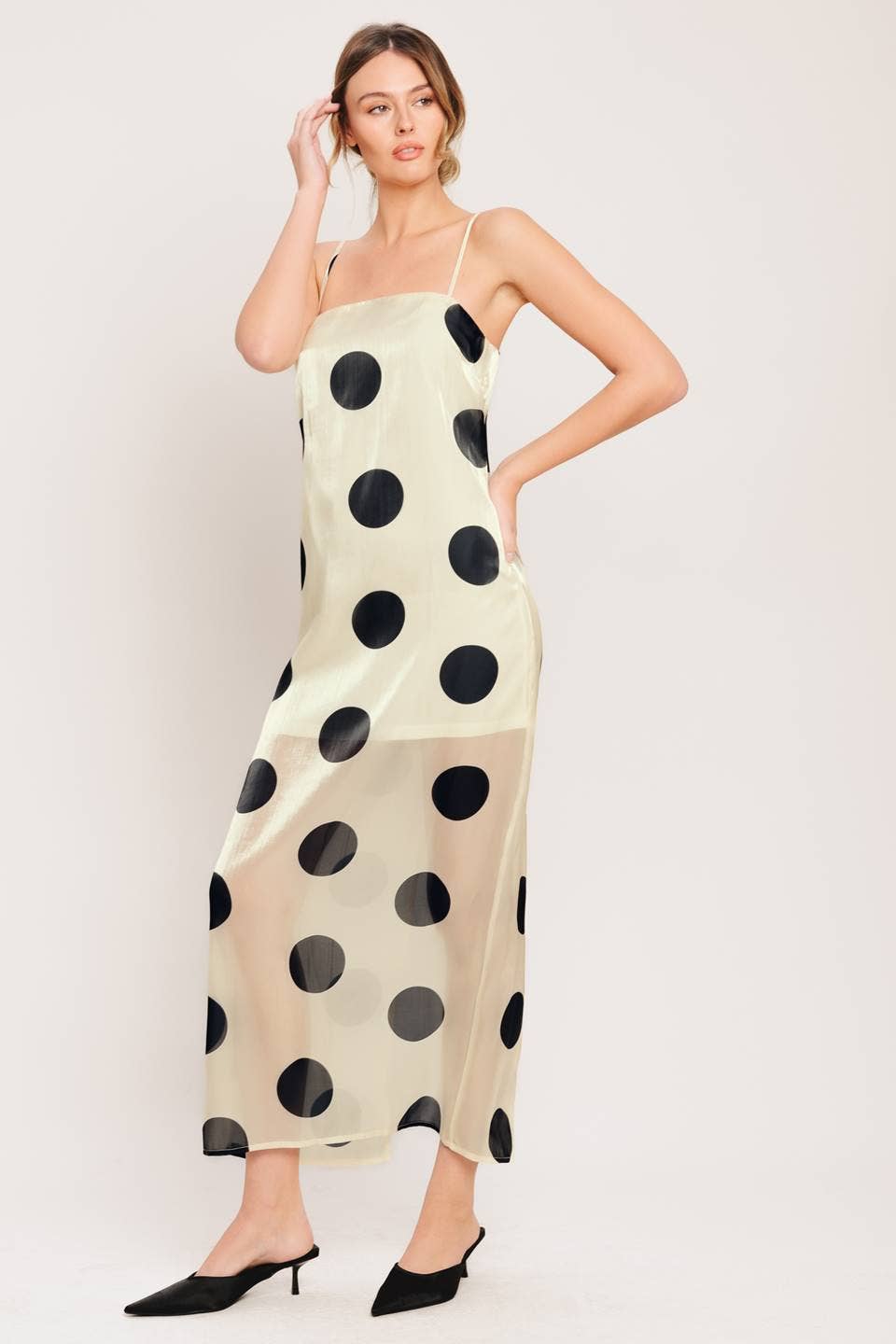 Dotted & Dashing Polka Dot Maxi Dress-FINAL SALE
