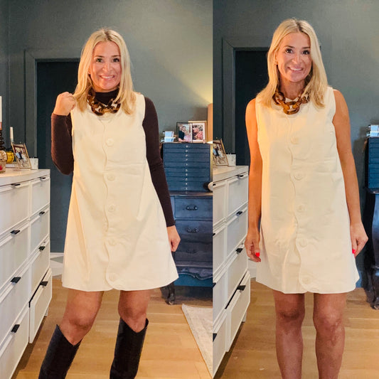 Wavy Trim Dress- FINAL SALE