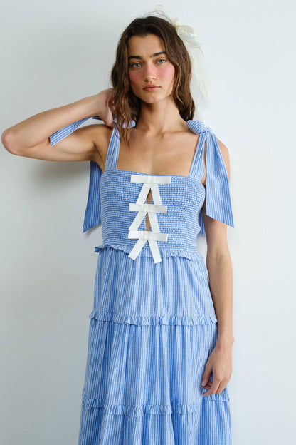 Milano Striped Midi Dress