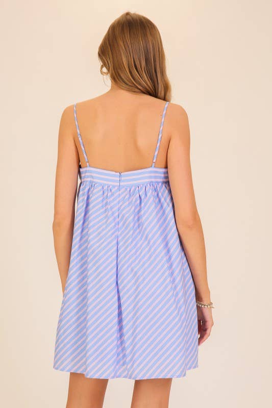 Skyline Stripe Swing Mini Dress