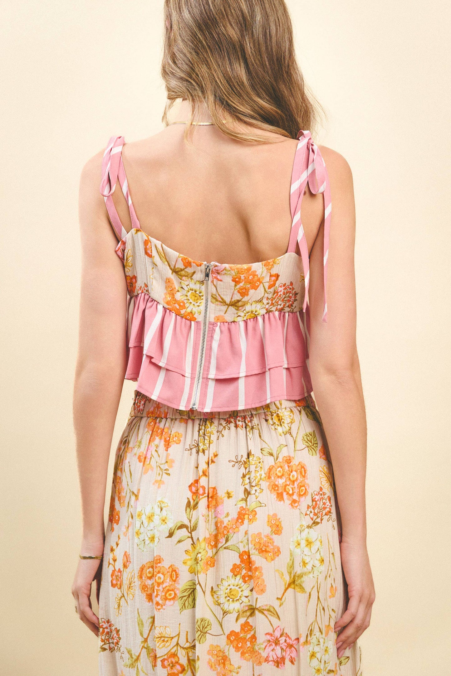 Floral & Stripes Top- FINAL SALE