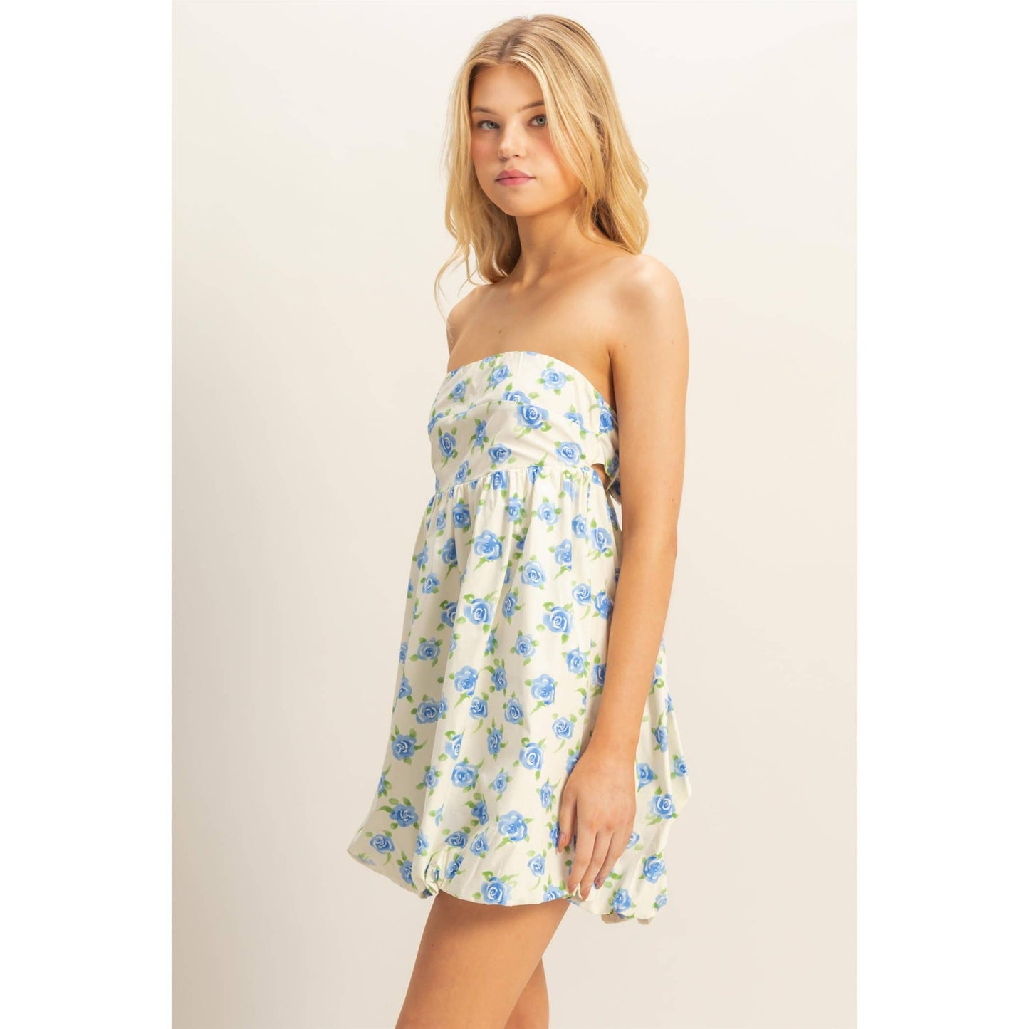 Floral Bubble Mini Dress- FINAL SALE