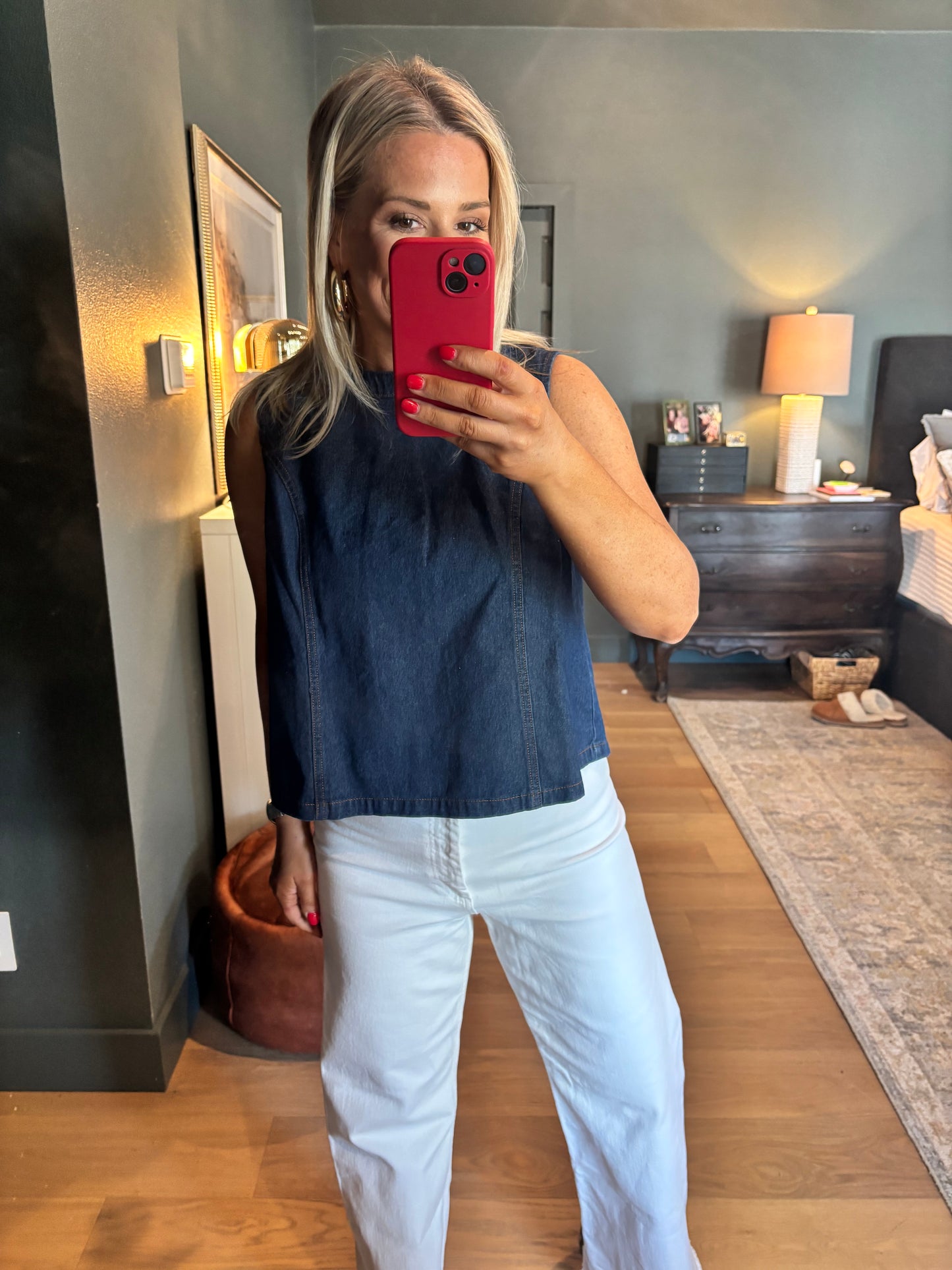 Luna Denim Top- FINAL SALE