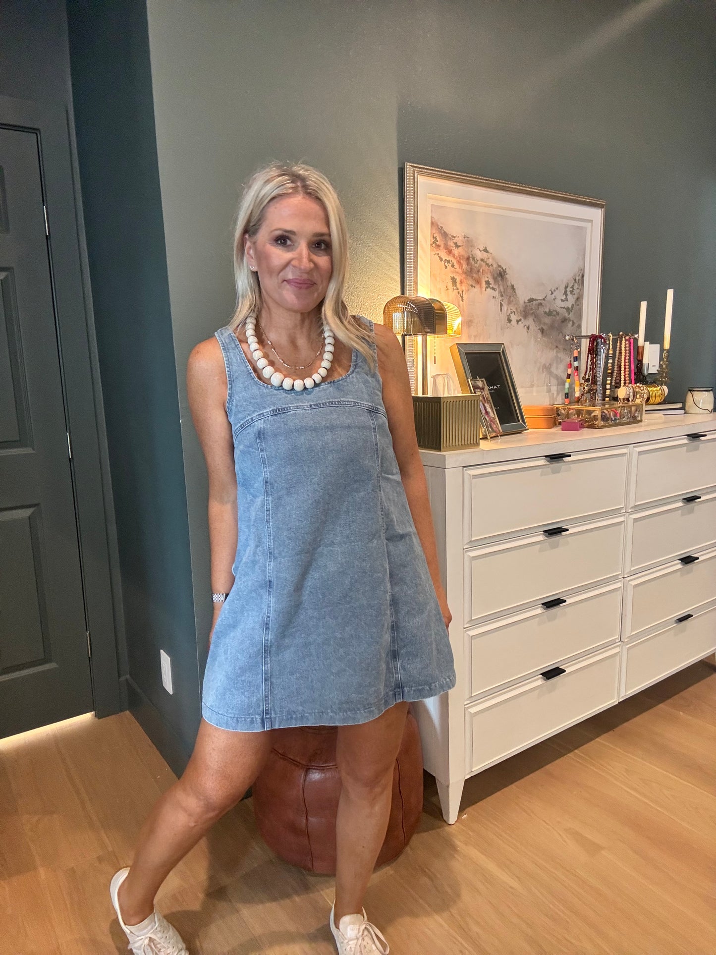 Two Stepping Denim Dress- FINAL SALE
