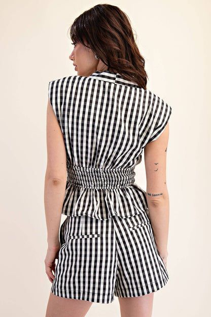 Checkmate Peplum Top