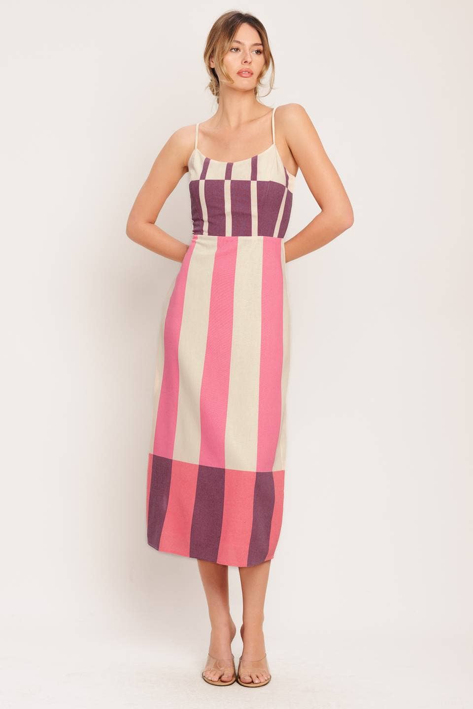 Elodie Striped Midi Dress- FINAL SALE