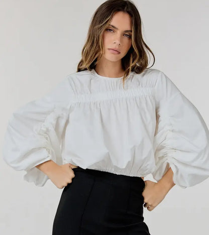 Brooke Bubble Sleeve Top- FINAL SALE