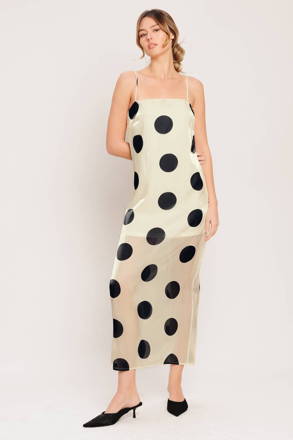 Dotted & Dashing Polka Dot Maxi Dress-FINAL SALE