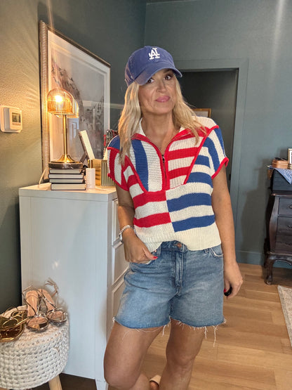 Americana Half Zip-FINAL SALE