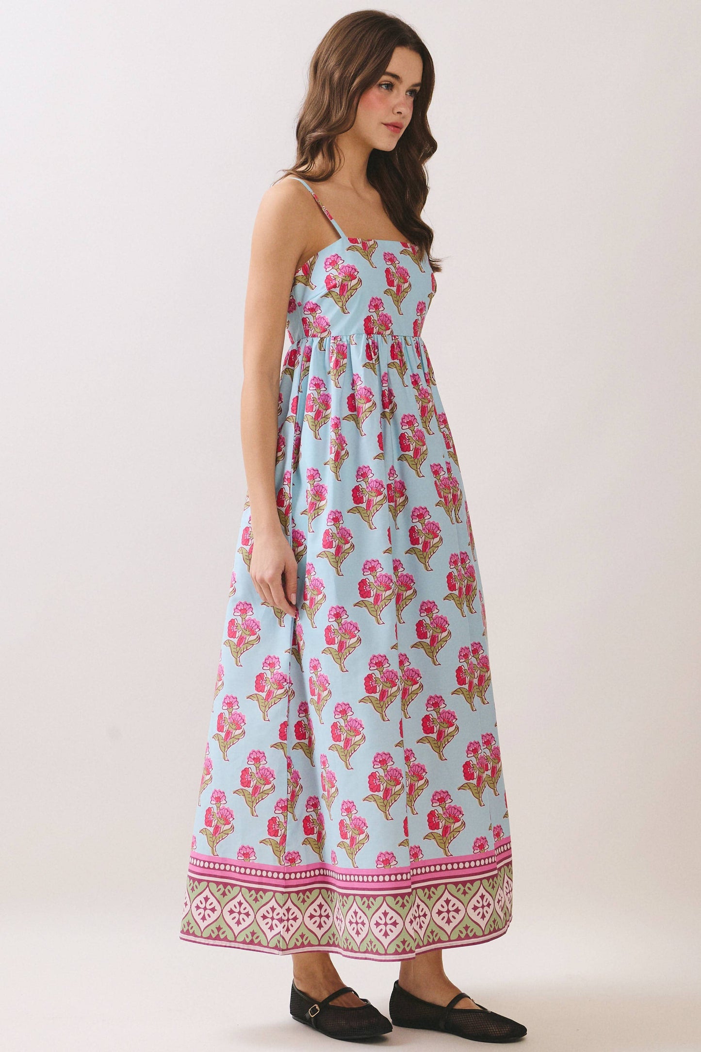 Floral Medallion Maxi Dress- FINAL SALE