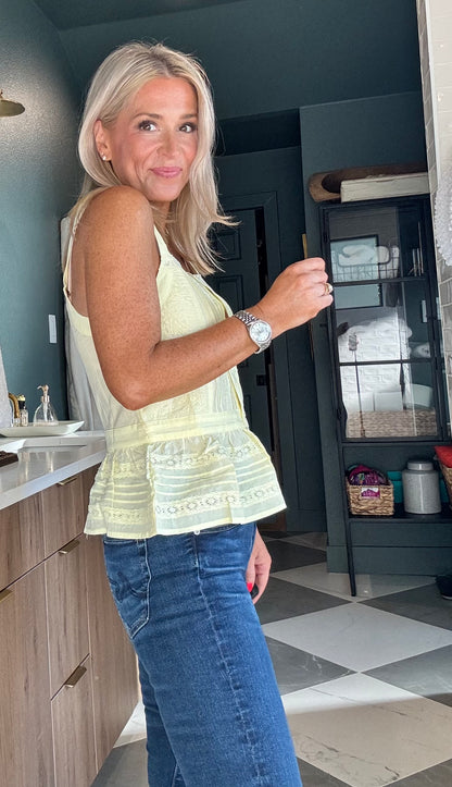 Lemon & Lace Peplum Top