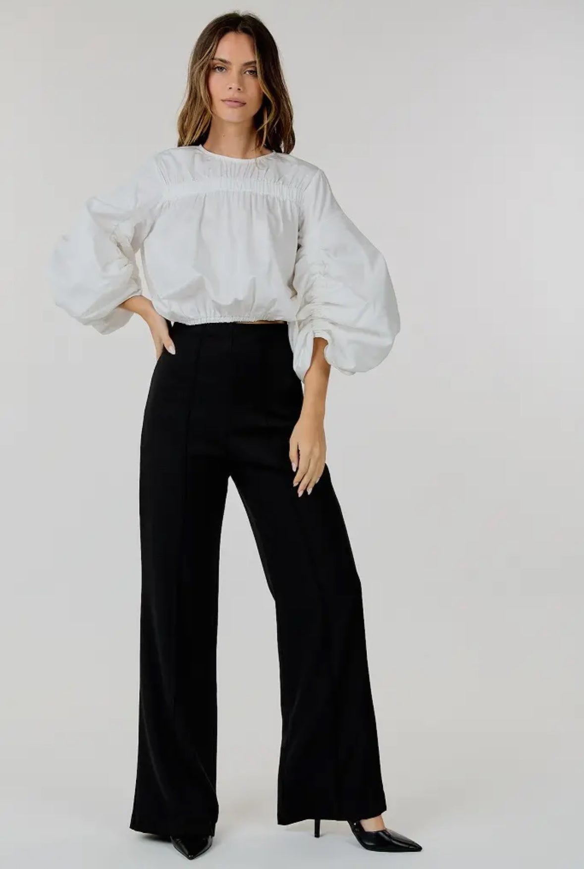 Brooke Bubble Sleeve Top- FINAL SALE