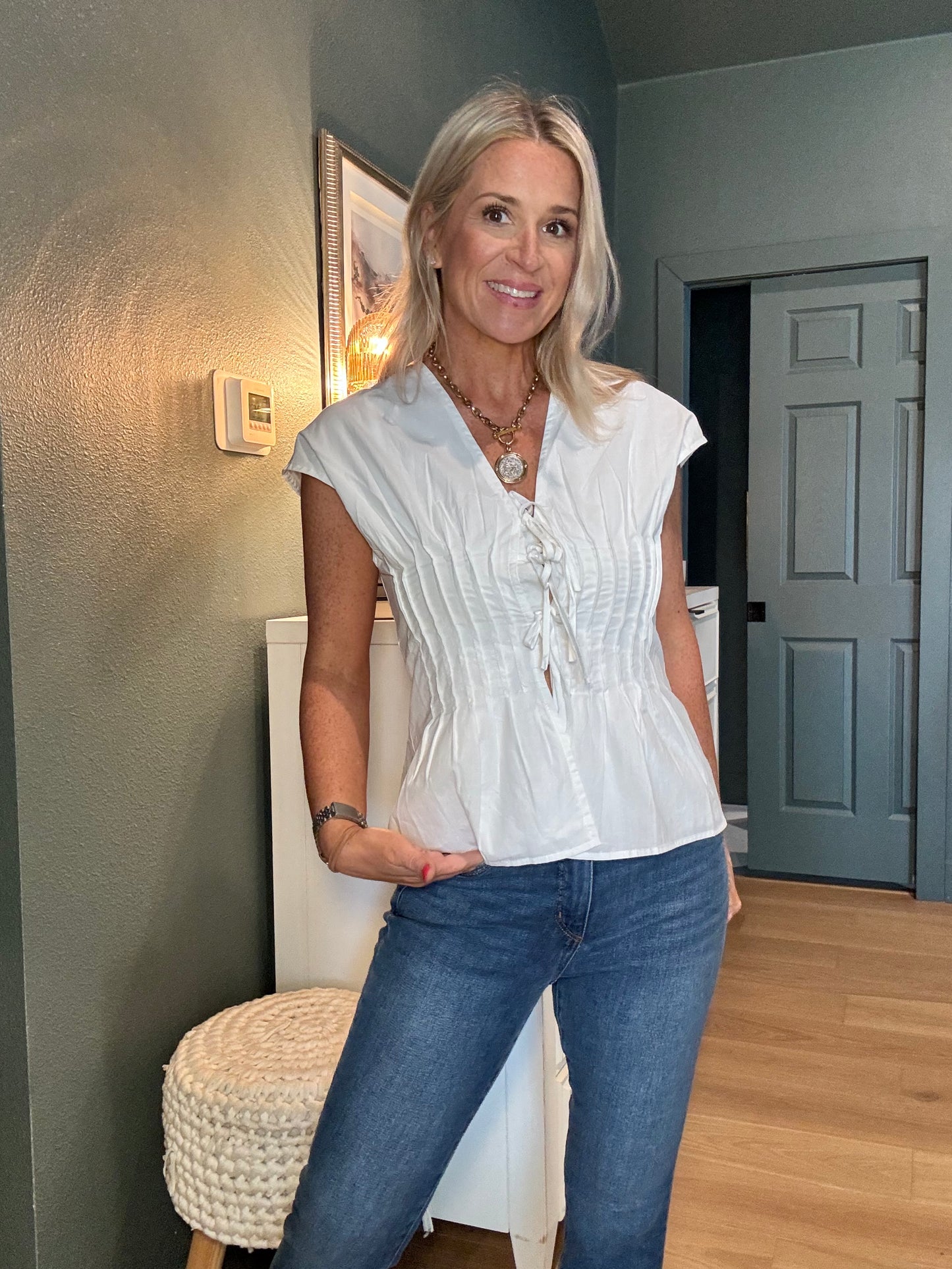 Polly Pleated Top