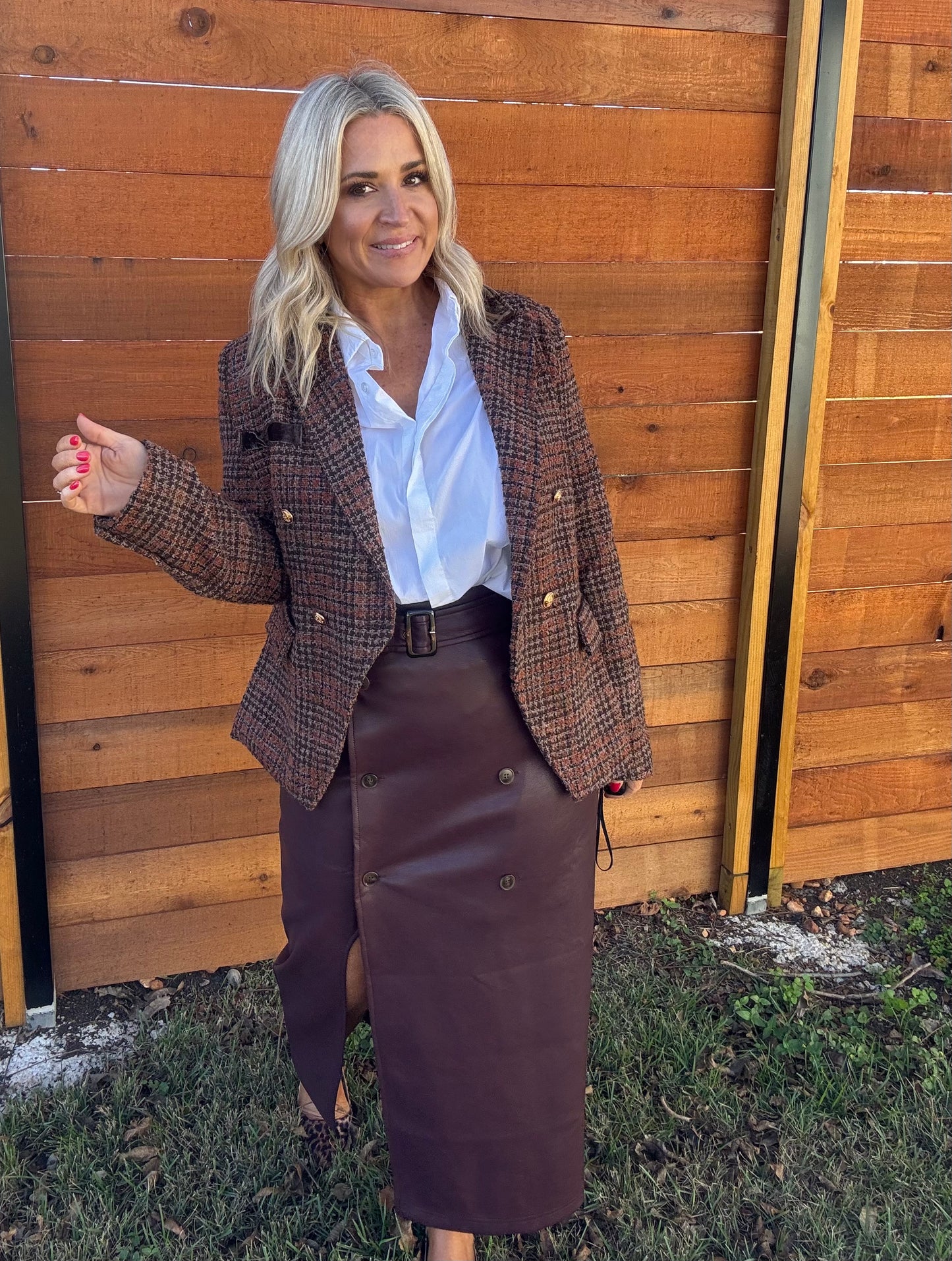 Plum Midi Skirt-FINAL SALE