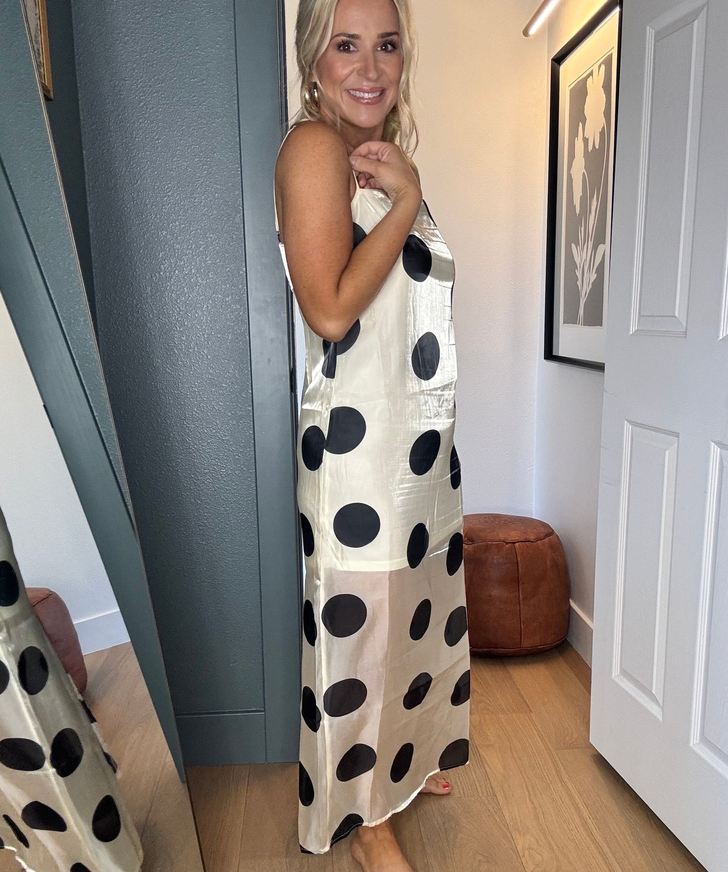 Dotted & Dashing Polka Dot Maxi Dress-FINAL SALE