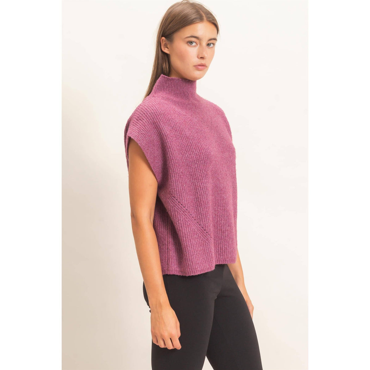 Heather High Neck Sweater