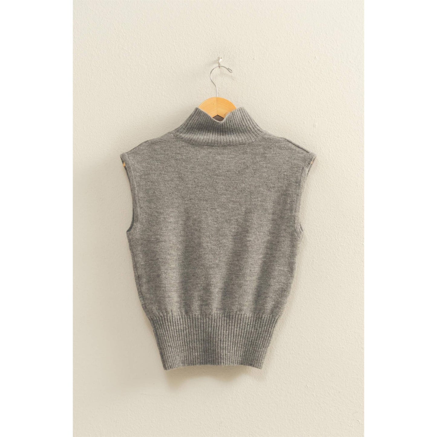 Charcoal High Neck Top
