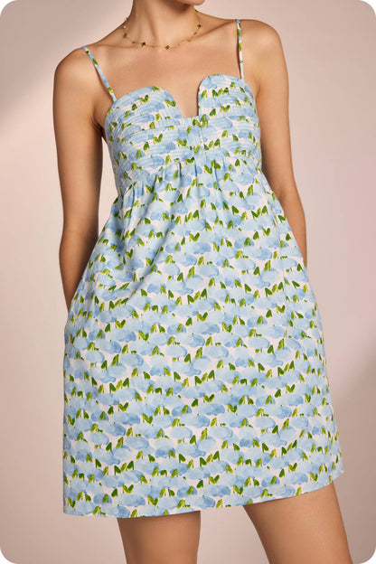 Top Stitch Mini Dress
