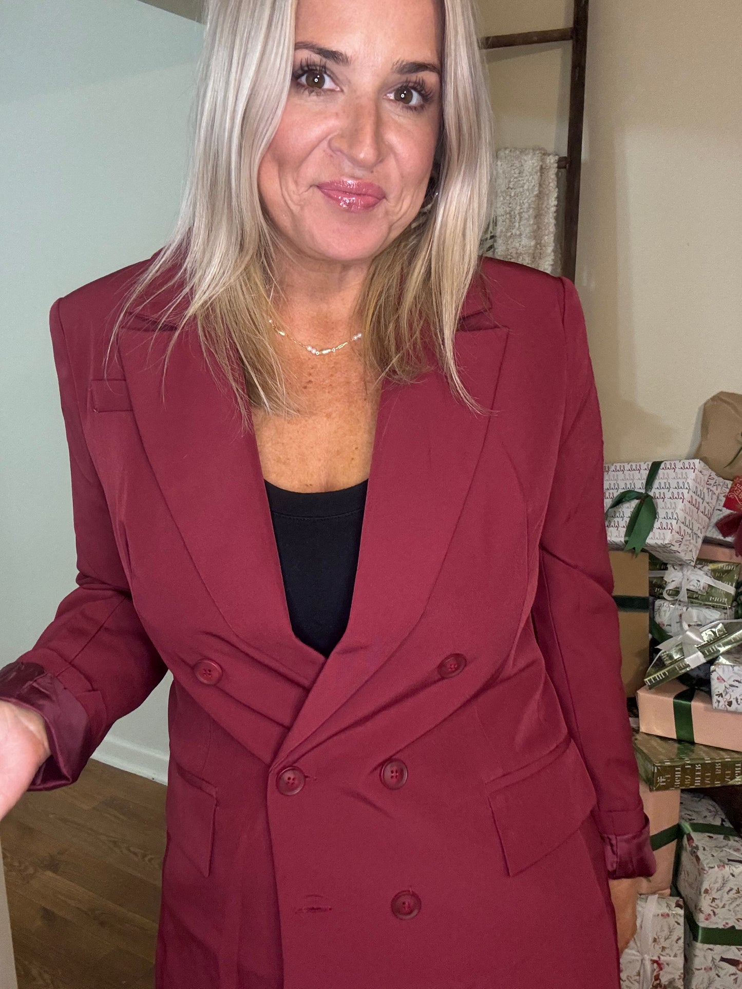 Cranberry Blazer- FINAL SALE