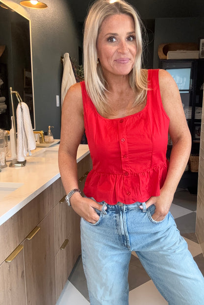 Paradise Peplum Top- FINAL SALE