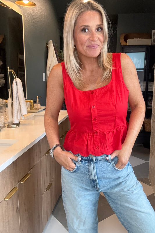 Paradise Peplum Top- FINAL SALE