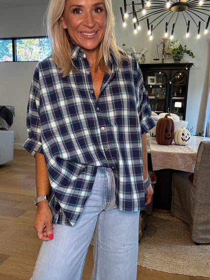 Plaid Happy Top