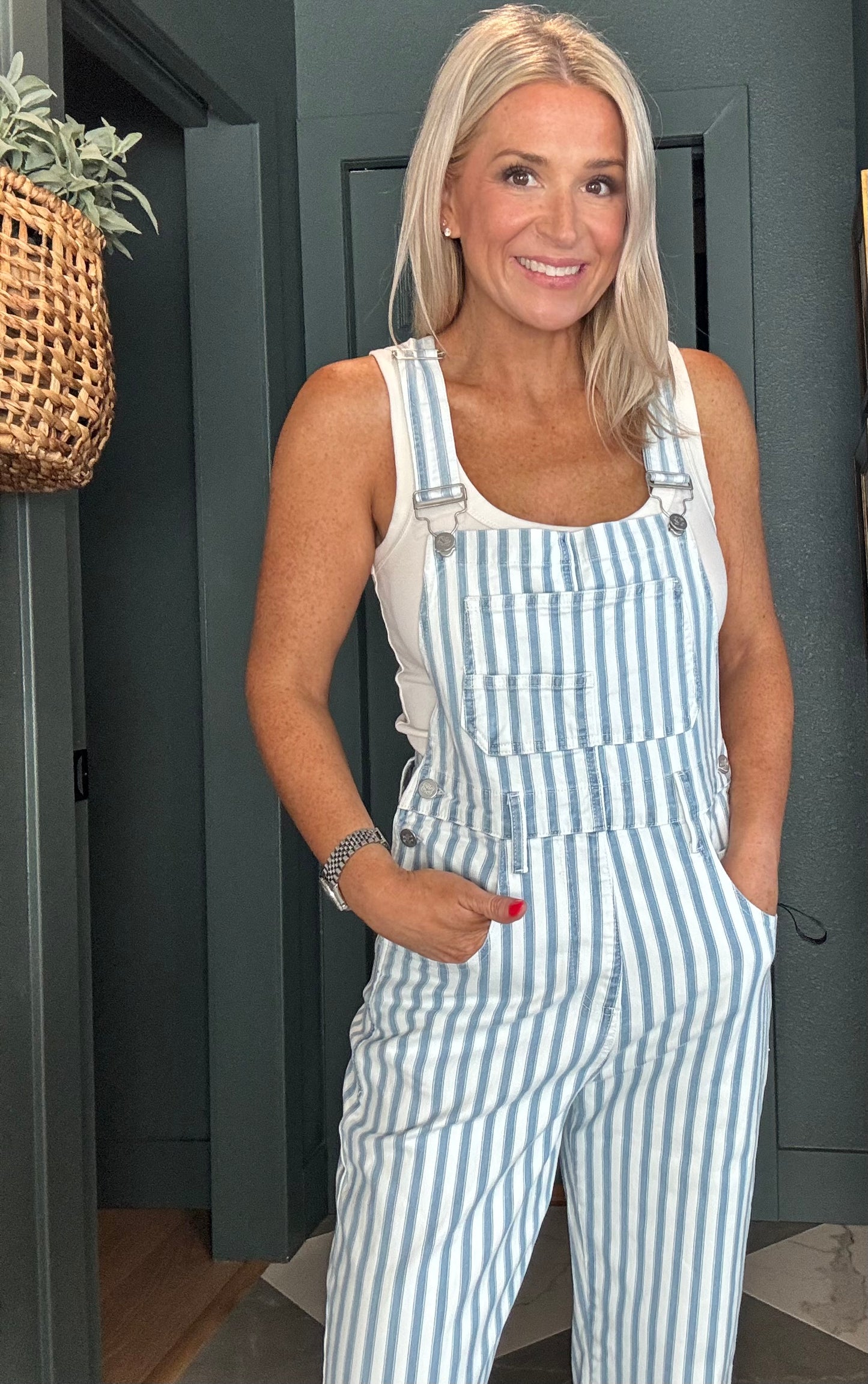 Dahlia Stripe Overalls