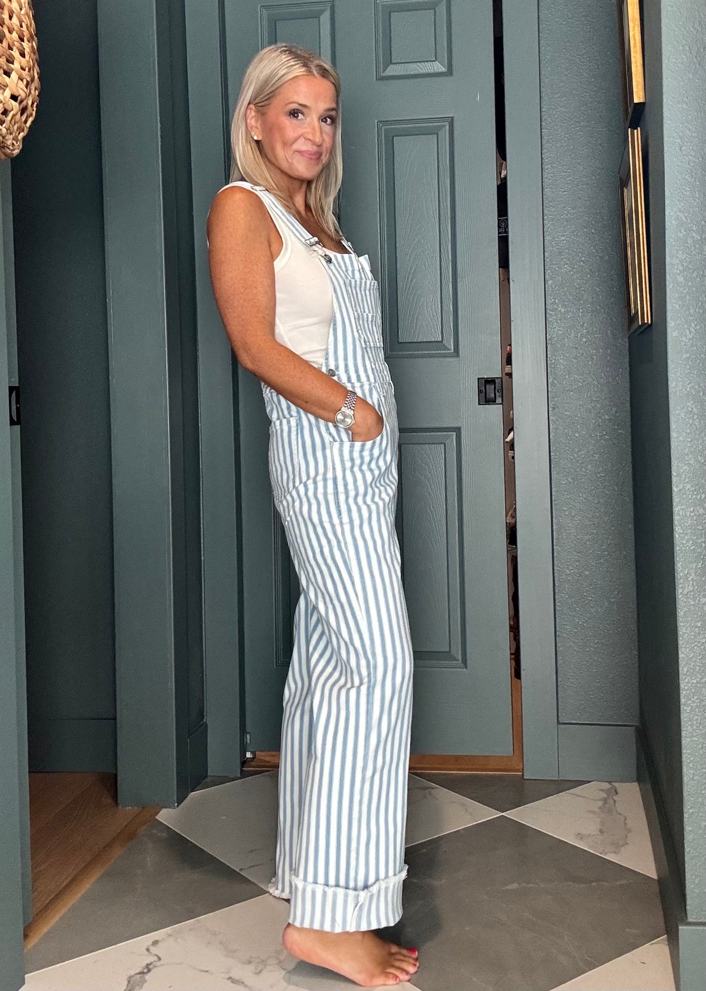 Dahlia Stripe Overalls