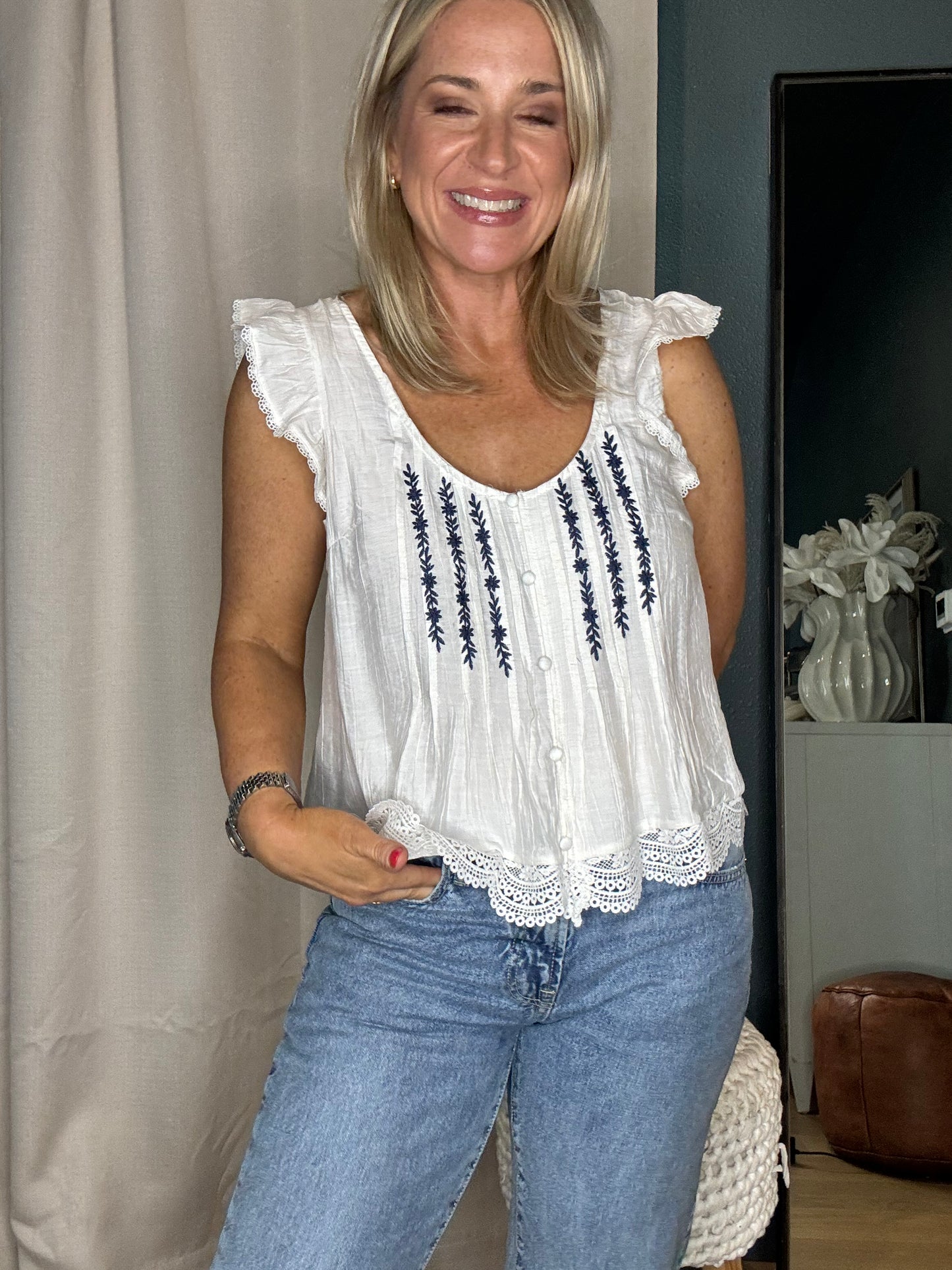 Pintuck Top-FINAL SALE