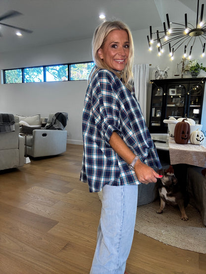 Plaid Happy Top