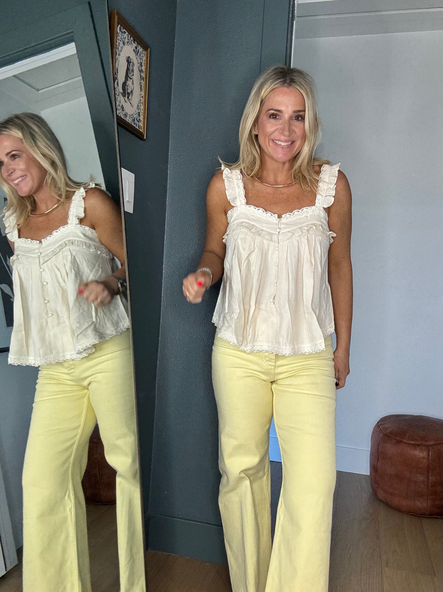 Preston Ruffle Trim Top