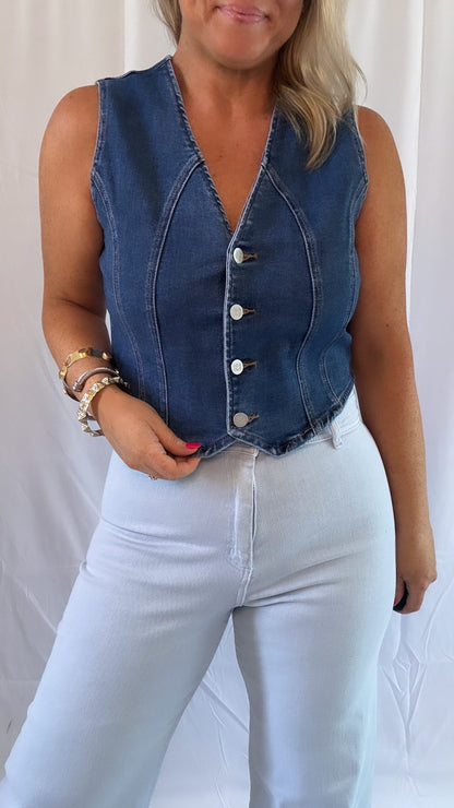 Austin Denim Vest-FINAL SALE